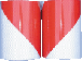 Warnmarkierungsfolie - rot/weiß reflektierend